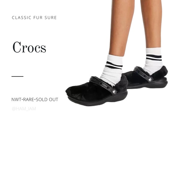 NWT RARE Crocs Classic Fur Sure - Picture 1 of 15
